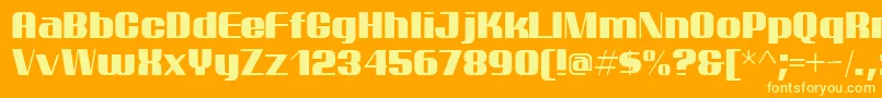 ptarm    Font – Yellow Fonts on Orange Background