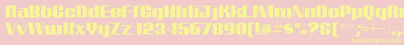 Fonte ptarm    – fontes amarelas em um fundo rosa