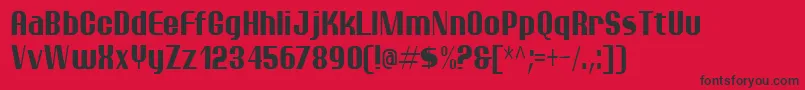 ptarmc   Font – Black Fonts on Red Background