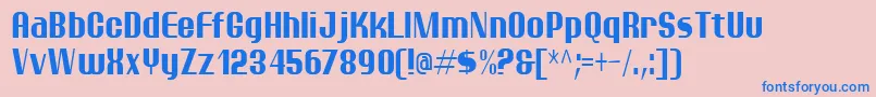 ptarmc   Font – Blue Fonts on Pink Background