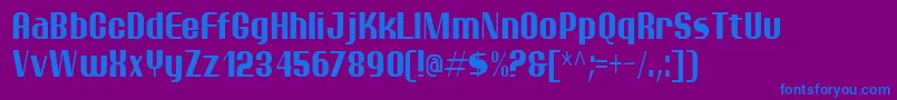 ptarmc   Font – Blue Fonts on Purple Background