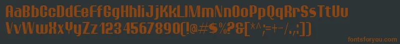 Шрифт ptarmc   – коричневые шрифты на чёрном фоне