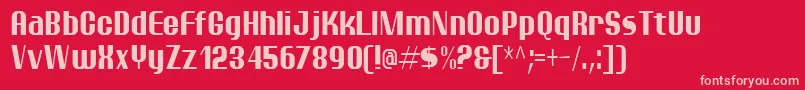 フォントptarmc   – 赤い背景にピンクのフォント