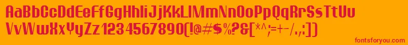 ptarmc   Font – Red Fonts on Orange Background