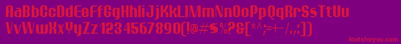 ptarmc   Font – Red Fonts on Purple Background