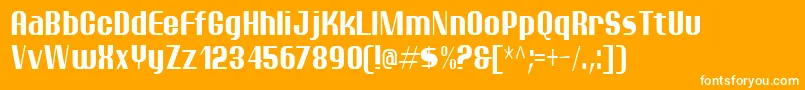 ptarmc   Font – White Fonts on Orange Background