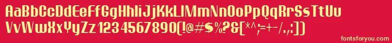 ptarmc   Font – Yellow Fonts on Red Background