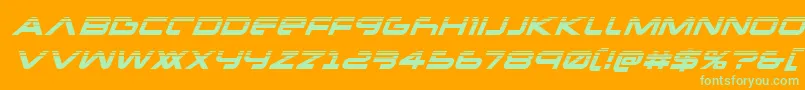 Newmarshalfital Font – Green Fonts on Orange Background