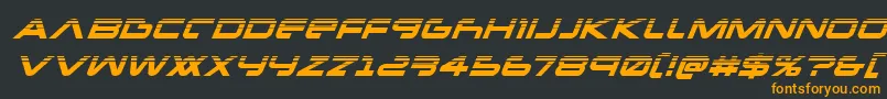 Newmarshalfital Font – Orange Fonts on Black Background