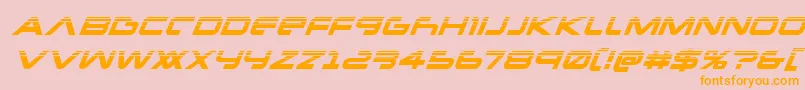 Newmarshalfital Font – Orange Fonts on Pink Background
