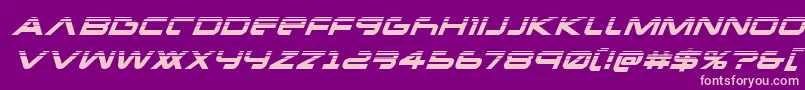 Newmarshalfital Font – Pink Fonts on Purple Background