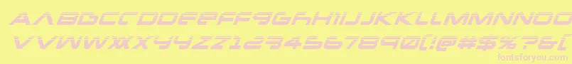 Newmarshalfital Font – Pink Fonts on Yellow Background