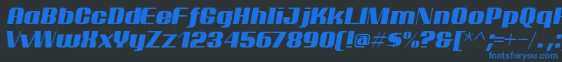 ptarmi   Font – Blue Fonts on Black Background