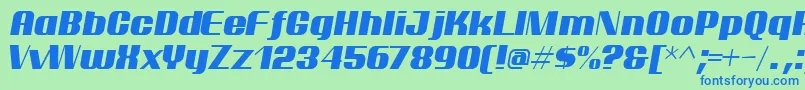 ptarmi   Font – Blue Fonts on Green Background