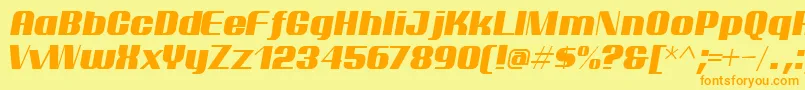 ptarmi   Font – Orange Fonts on Yellow Background