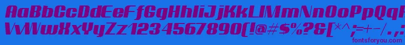 ptarmi   Font – Purple Fonts on Blue Background