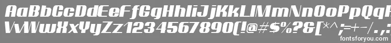 ptarmi  -Schriftart – Weiße Schriften auf grauem Hintergrund