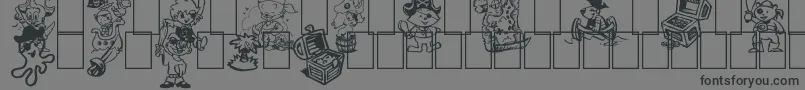 Шрифт Ptits Pirates – чёрные шрифты на сером фоне