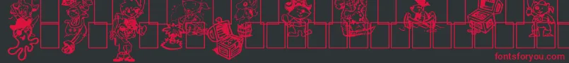 More about Ptits Pirates Font Ptits Pirates Font – Red Fonts on Black Background