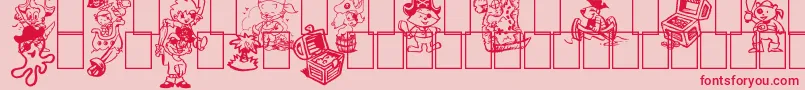 Ptits Pirates Font – Red Fonts on Pink Background