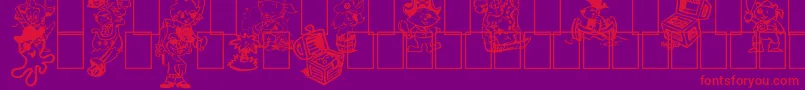 Ptits Pirates Font – Red Fonts on Purple Background