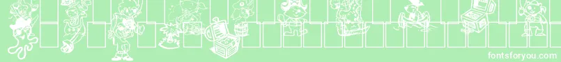 Ptits Pirates Font – White Fonts on Green Background