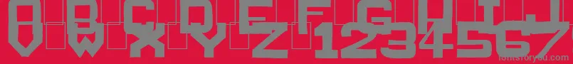 Czcionka Public Market – szare czcionki na czerwonym tle