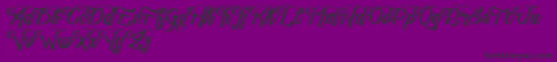 PublishingDraftScript DEMO version Font – Black Fonts on Purple Background