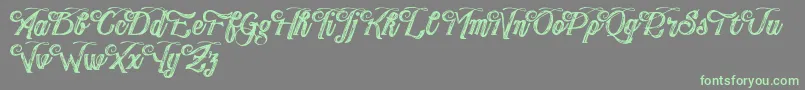 PublishingDraftScript DEMO version Font – Green Fonts on Gray Background