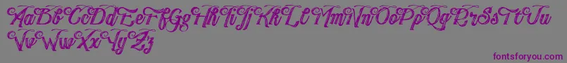 PublishingDraftScript DEMO version Font – Purple Fonts on Gray Background