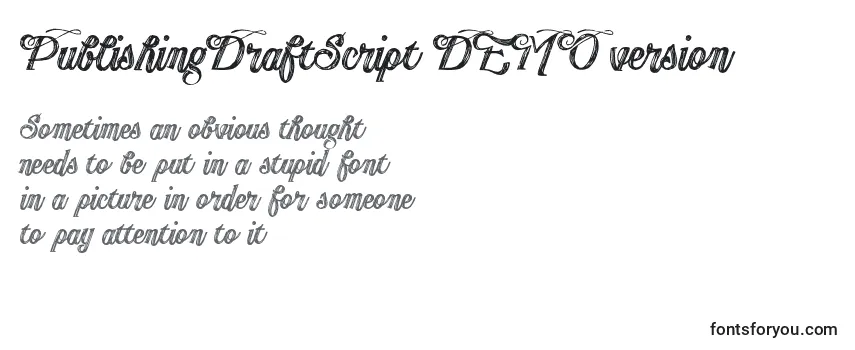 Schriftart PublishingDraftScript DEMO version