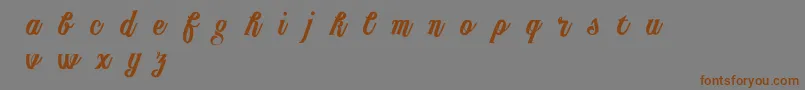 Weitere Informationen zur PublishingScript DEMO version-Schriftart PublishingScript DEMO version-Schriftart – Braune Schriften auf grauem Hintergrund