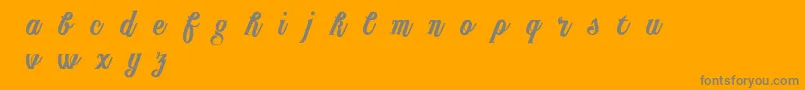 PublishingScript DEMO version-Schriftart – Graue Schriften auf orangefarbenem Hintergrund