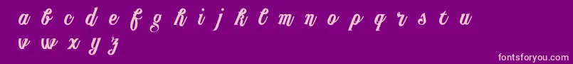 PublishingScript DEMO version Font – Pink Fonts on Purple Background