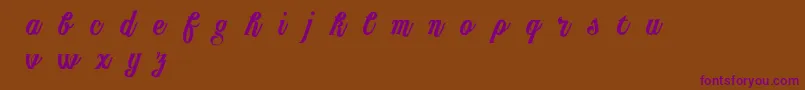Шрифт PublishingScript DEMO version – фиолетовые шрифты на коричневом фоне