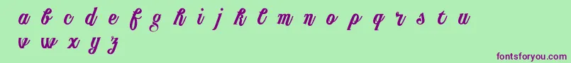 PublishingScript DEMO version Font – Purple Fonts on Green Background