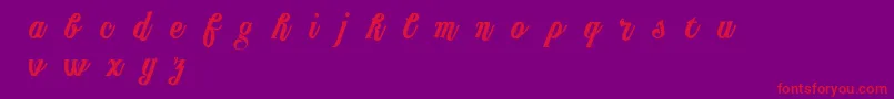 PublishingScript DEMO version Font – Red Fonts on Purple Background