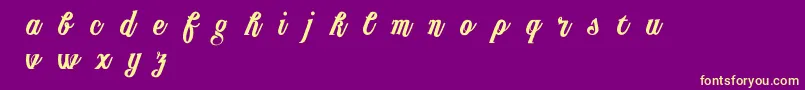 PublishingScript DEMO version Font – Yellow Fonts on Purple Background