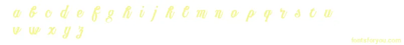PublishingScript DEMO version-Schriftart – Gelbe Schriften