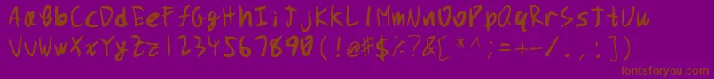 Шрифт puchimono2   5 25 svg – коричневые шрифты на фиолетовом фоне