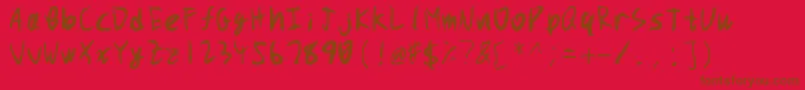 puchimono2   5 25 svg Font – Brown Fonts on Red Background