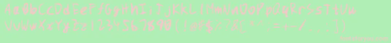 Шрифт puchimono2   5 25 svg – розовые шрифты на зелёном фоне