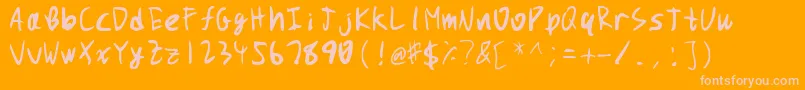 puchimono2   5 25 svg Font – Pink Fonts on Orange Background