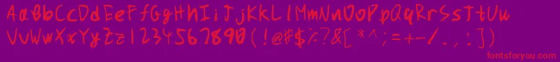 puchimono2   5 25 svg Font – Red Fonts on Purple Background