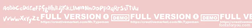 More about Puckipsy Font Puckipsy Font – White Fonts on Pink Background