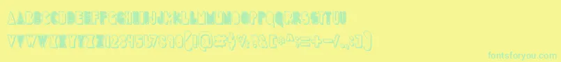 En savoir plus sur la police PuckMan Police PuckMan – polices vertes sur fond jaune