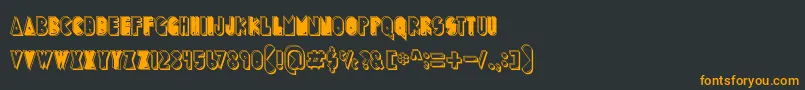 Шрифт PuckMan – оранжевые шрифты на чёрном фоне