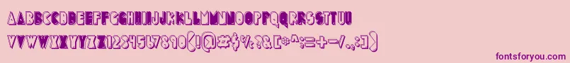 PuckMan Font – Purple Fonts on Pink Background