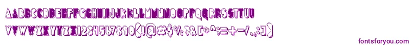 PuckMan Font – Purple Fonts on White Background