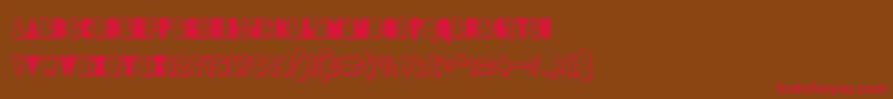 PuckMan Font – Red Fonts on Brown Background